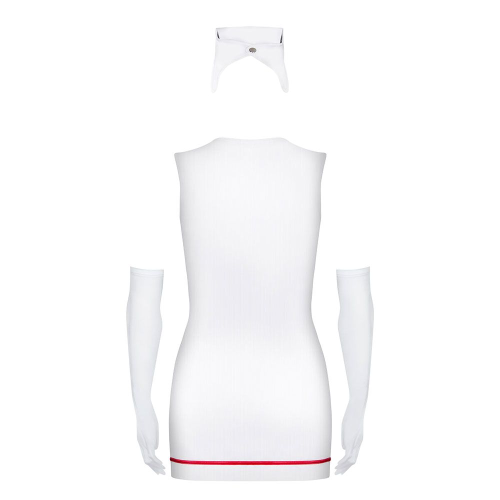 OBSESSIVE - EMERGENCY DRESS S/M + STETHOSCOPE - WHITE