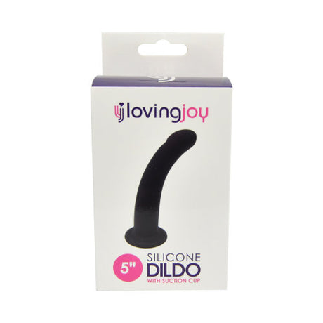 Loving Joy Curved 5 Inch Silicone Dildo with Suction Cup