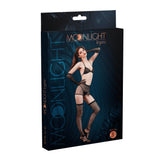 Moonlight Black Sparkle Bikini and Stocking Set One Size